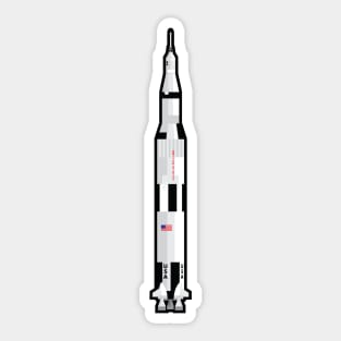 Saturn V Launch T-Shirt / Sticker Sticker